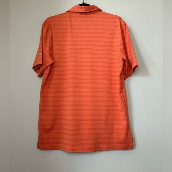 Walter Hagan Perfect 11 Fine Line Textured Stripe Polo in Sweet Orange - Picture 7 of 7